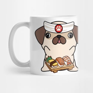 Sushi Chef Pug Mug